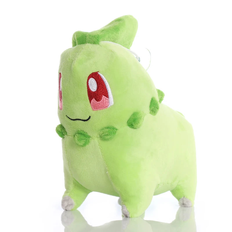 20cm Pokemon Chikorita Plush Toys Soft Stuffed Cartoon Chikorita Doll Kawaii Japan Anime Elf Plush Doll Birthday Gift For Kids