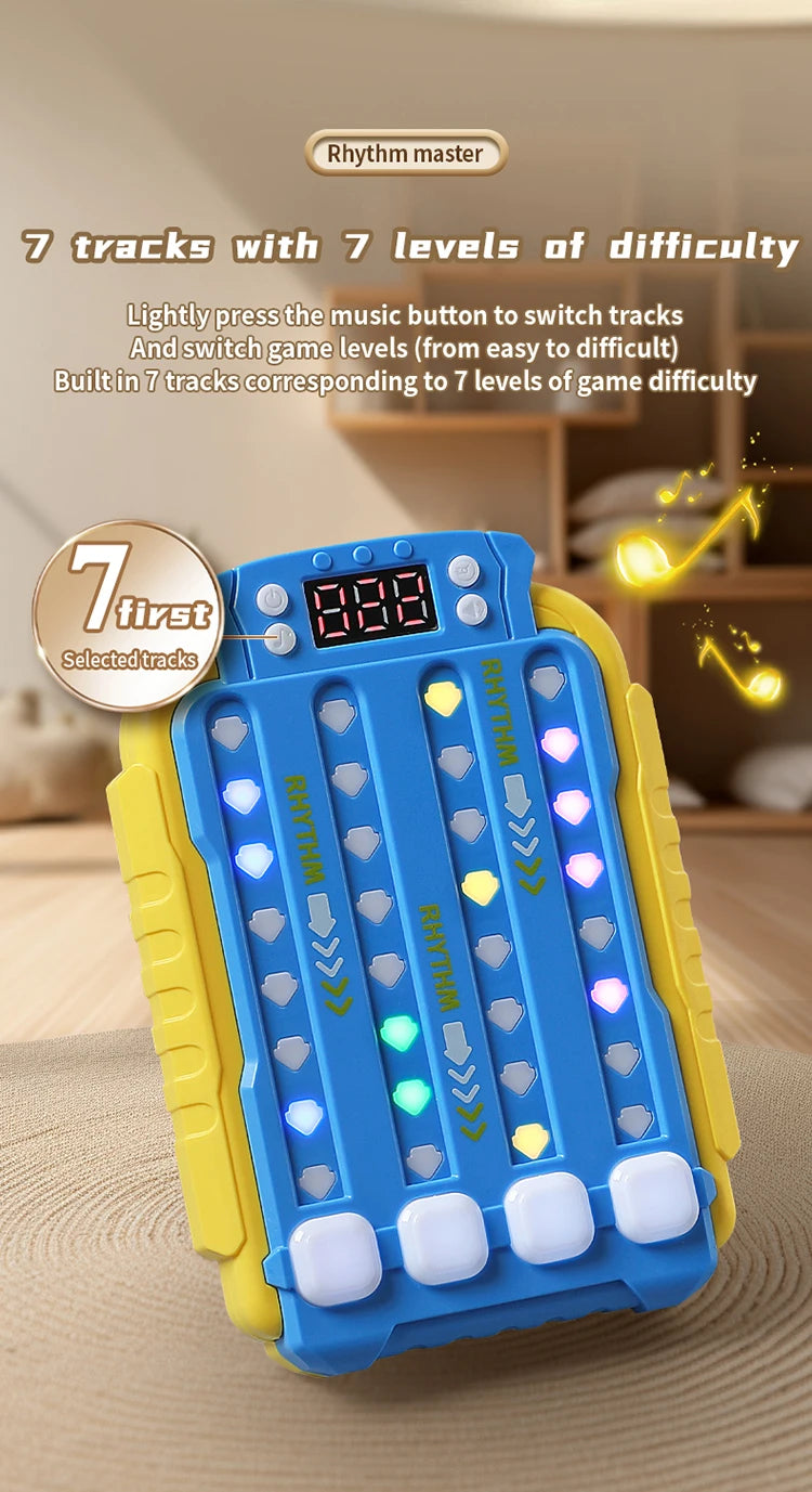 Music Rhythm Press Puzzle Toy Decompression Concentration Training Game Safe Fidget Toy for Kids Boys Girls Birthday Gift