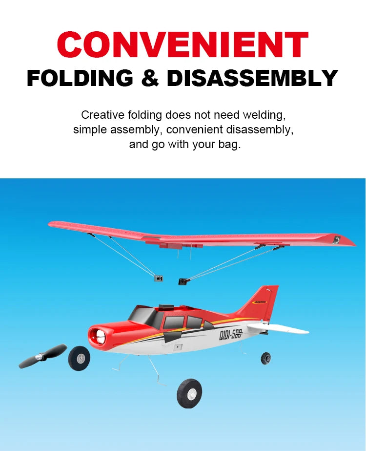 M7 Moore Off-road Aircraft Qidi560 RC Plane EPP 4CH Remote Control Brushless Airplane with LED Light Model Toys for Children