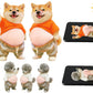 2/3PCS Shiba Inu Teddy Dog Belly Stickers Cute Puppy Wearing Outfit Silicone Self-Adhesive Stress Relief For Home Decor & Phone