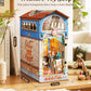 Rolife DIY Book Nook Kit 3D Puzzle Treasure Toy Shop Wooden Bookends Craft Kit with LED Light for Bookshelf Decor Brain Teasers Dollhouse Jigsaw for Holiday Gift