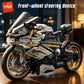 KAVOWORLD 1:5 Large Scale Sport Motorcycle Building Bricks Set 2078pcs DIY Motorbike Construction Model Kit Movable Steering Front Rear Suspension Simulation Chain Drive Home Decor Christmas Birthday Holiday Gift for Teens Me
