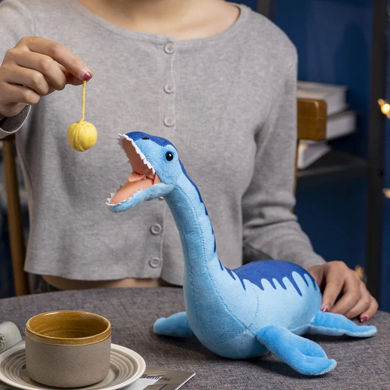 Legend Simulation Plesiosaurus Dinosaur Plush Toys Real Life Mosasaur Loch Ness Monster Stuffed Animal Dolls Boys Gift For Kids