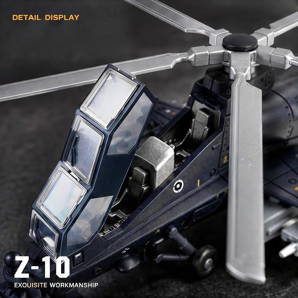 1/72 Creative Military Series AH-64/EC-665/Z-10 Helicopter Building Blocks Model Fiery Thunderbolt DIY Decor Toys For Xmas Gifts