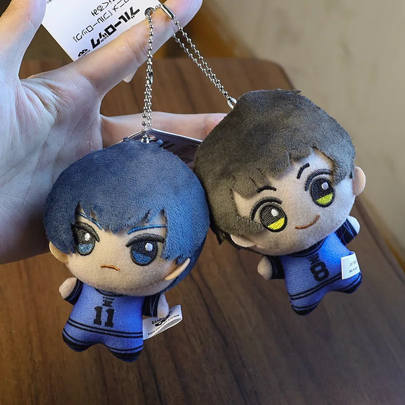 10cm Mini BLUE LOCK Plush Stuffed Doll Seishiro Nagi Isagi Yoichi Chigiri Bachira Meguru Doll Pendant Keychain Toy For Gift
