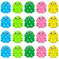 12Pcs Mini Colorful Animal Camel Frog Sheep Pop Fidget Toys Push Bubble Sensory Stress Relief Toy