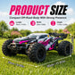 ZNLYRION 4WD Brushless RC Off-Road Monster Truck 2.4GHz 3-Speed Adjustable Remote Control Car with LED Headlights, All Terrain Big Tire Hobby RC Vehicle 2 Rechargeable Batteries RTR Toy for Adults Teens
