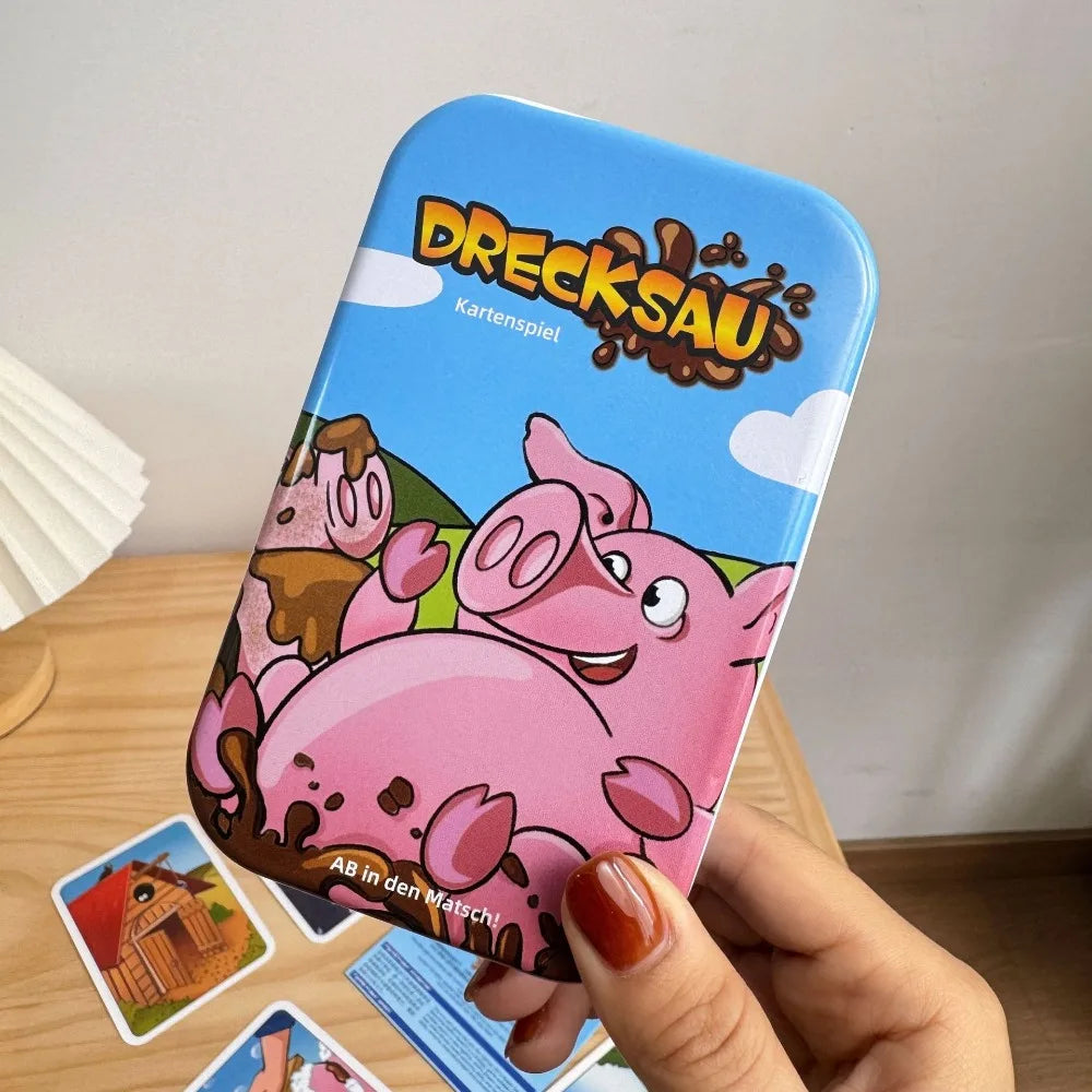 Cartoon Board Game Chicken Piou Piou Multicolor Card Game Drecksau Black Sheep Card-Based Party Game For 5-8 year old kids