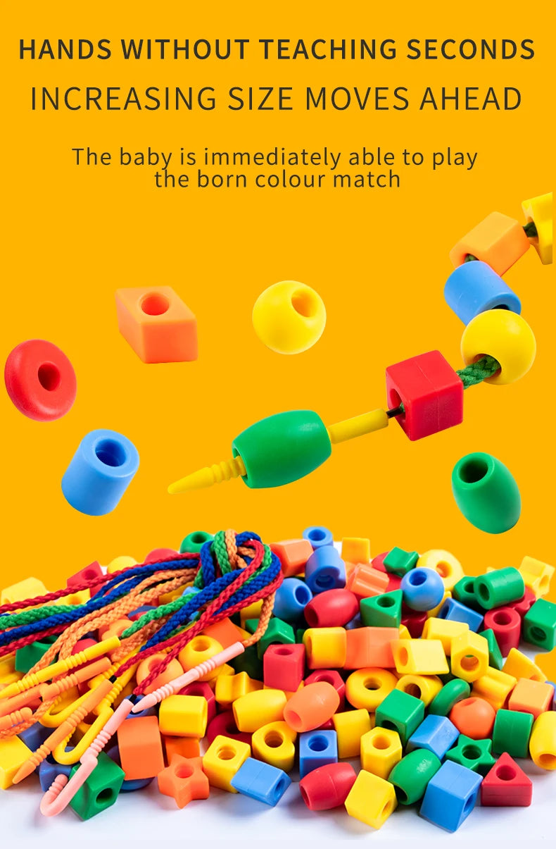 Beaded Diy Handmade Puzzle Wearing Beads Building Blocks EarlyEducation Geometry Shape Bracelet Toy