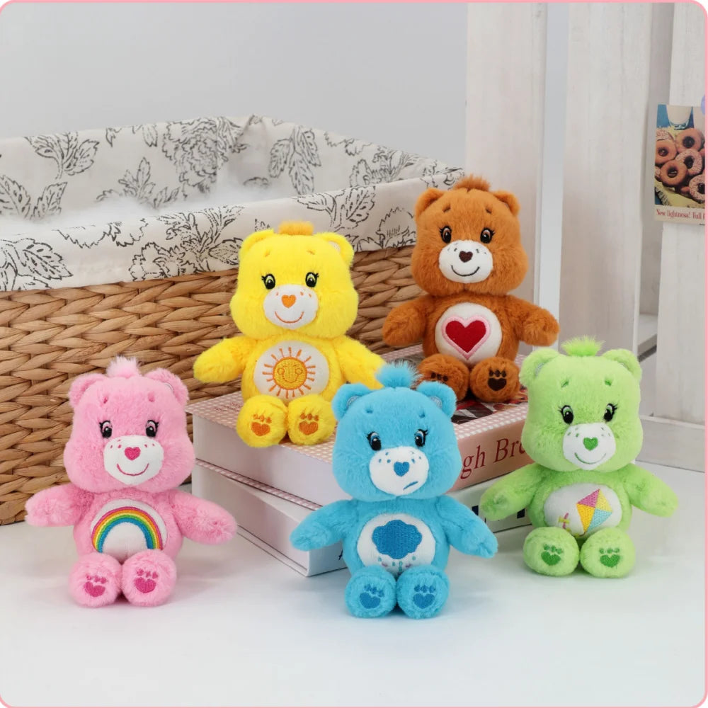 Care Bears Plush Toy Kawaii Squeak Sound Keychain 15cm Pendant Cute Cartoon Keychain Bag Luggage Decor Holiday Birthday Gift