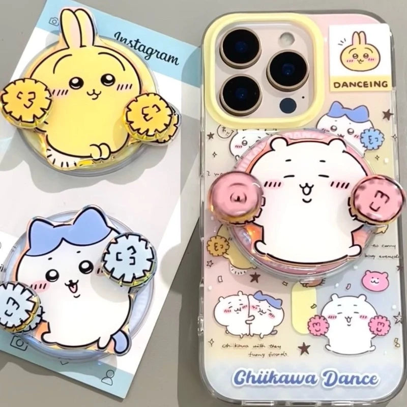 Cartoon Cute Chiikawa Folding Expandable Mobile Phone Grip Holder Socket Pocket Support for Expanding Stand