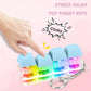 Keyboard Fidget Keychain 4 Keys Finger Keyboard Decompression Toys Press Button Keycap Fidget Stress Relief Keyboard Clicker Toy