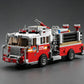 City Series American Fire Truck “Responder” Building Block Model Kit: Police Vehicle with High-Pressure Pump Toy