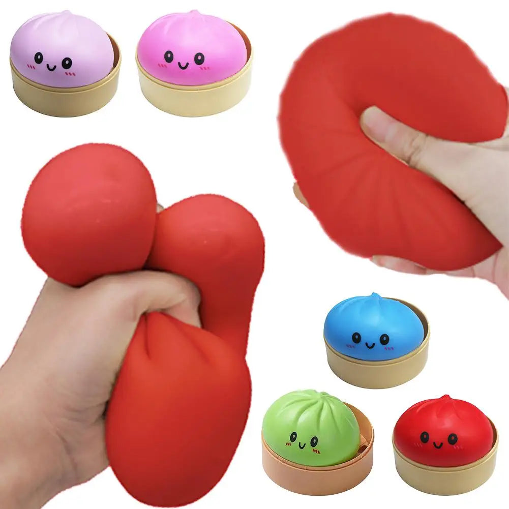 Giant Size Steamed Bun Squeeze Toy Glitter Simulated Food Dumpling Squishy for Office Desk Decor Fun Birthday Party Favors