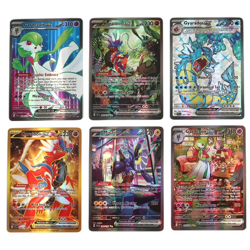 New Holographic Pokemon Cards Scarlet Violet 80Vmax 20EX English Letter Pokemon trading card Kids Gift