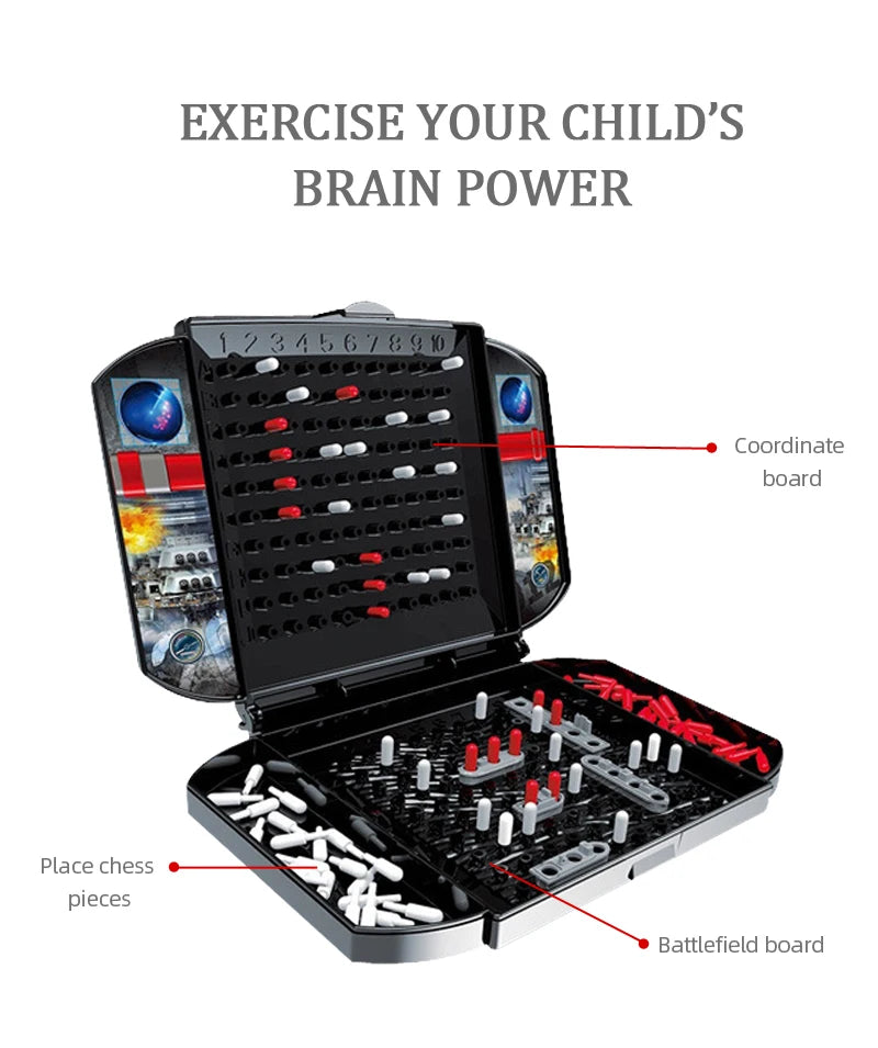 Children's Fun Battleship and Sea Ship Game Chess Simulation Land Military Strategy Naval Battle Chess Two Player Battle Toy