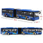 Double Section City Bus Toy Simulation Pull Back Vehicle Model  Play Car Multiple Color Options For  Collection