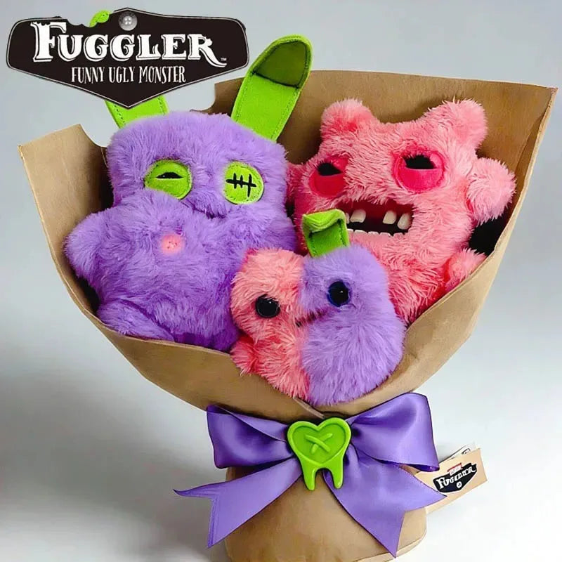 Genuine Fuggler Bouquets Series Set Funny Ugly Monster Doll Cute Plush Collectors Toy Girl's Birthday Surprise Mother's Day Gift