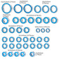 AXSPEED 39Pcs Wheel Hub Axle Blue Sealed Bearing Kit for TRX-4 TRX4 Bronco 1/10 RC Crawler Car Parts Accessories