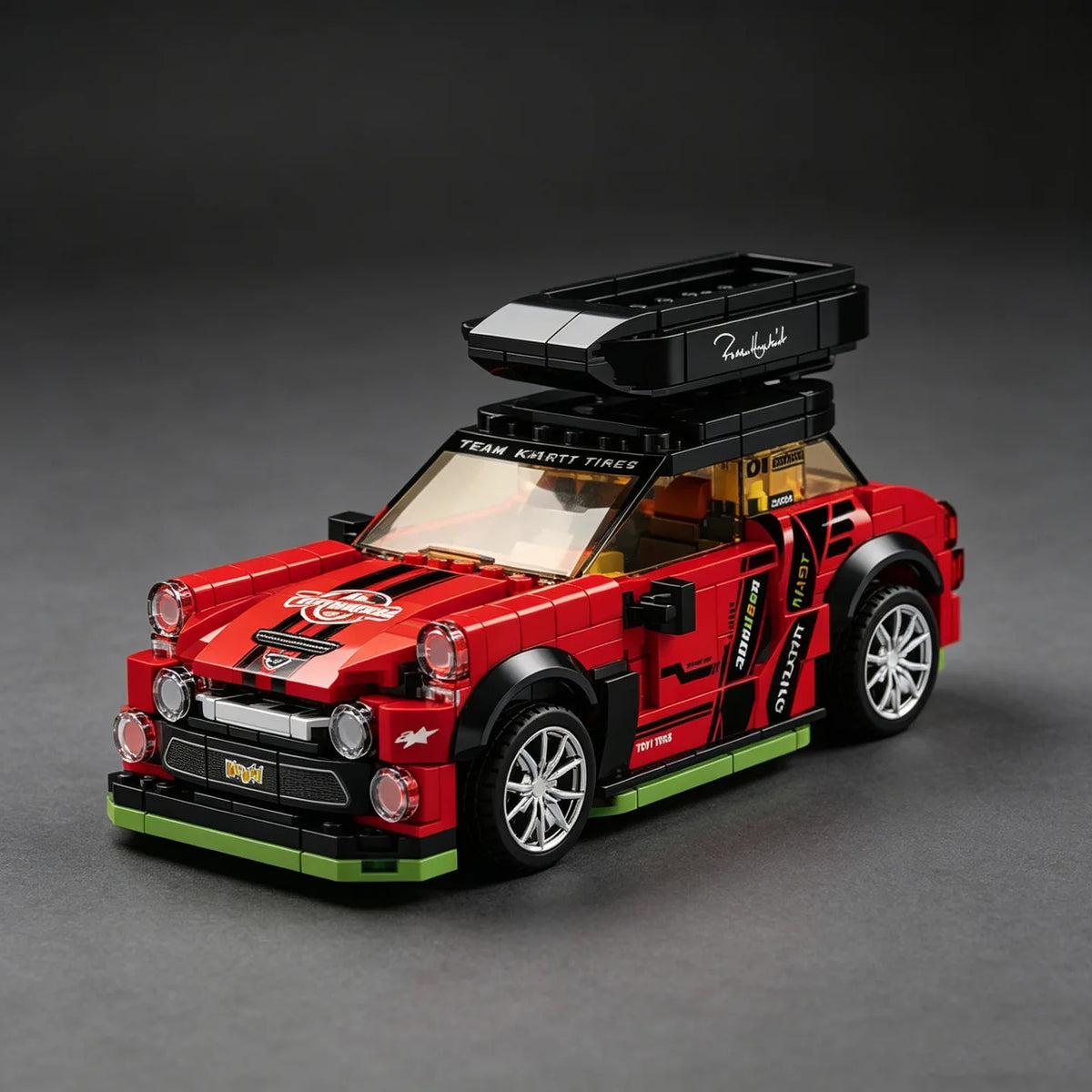 City Series Car Customization and Conversion: Travel Edition Building Block Model Car with Roof Rack—Educational Toy