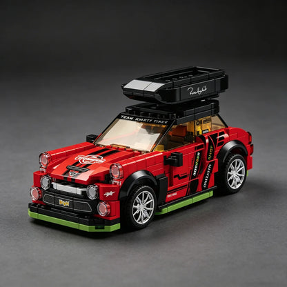 City Series Car Customization and Conversion: Travel Edition Building Block Model Car with Roof Rack—Educational Toy