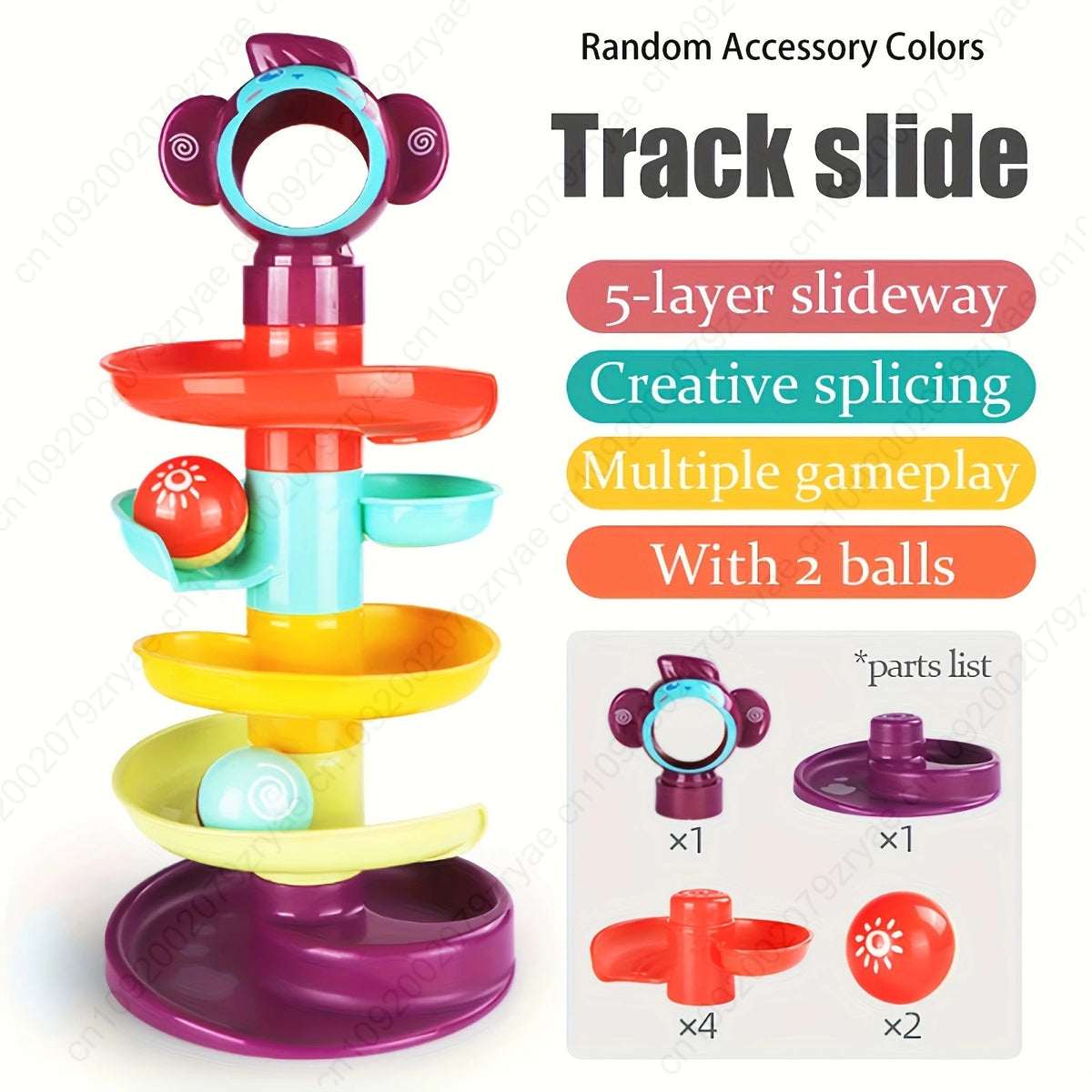 A Fun And Educational Ball Track Tower, a Rolling Ball Early Learning Toy, Spinning Balls,Great Gifts for Holidays And Birthdays