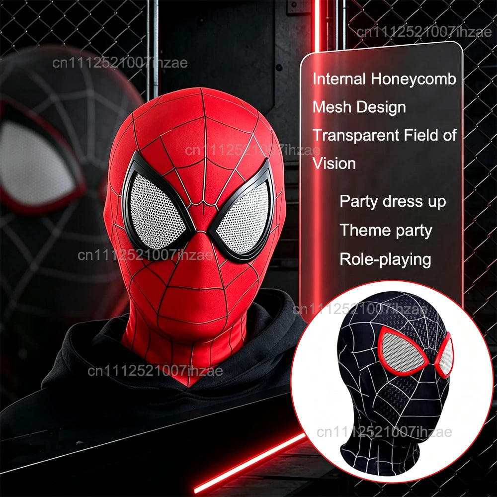 1/2PCS Spiderman Breathable Masks High Elastic Hat Funny Spider Lens Adult Children Cosplay Party Halloween Costume Accessories
