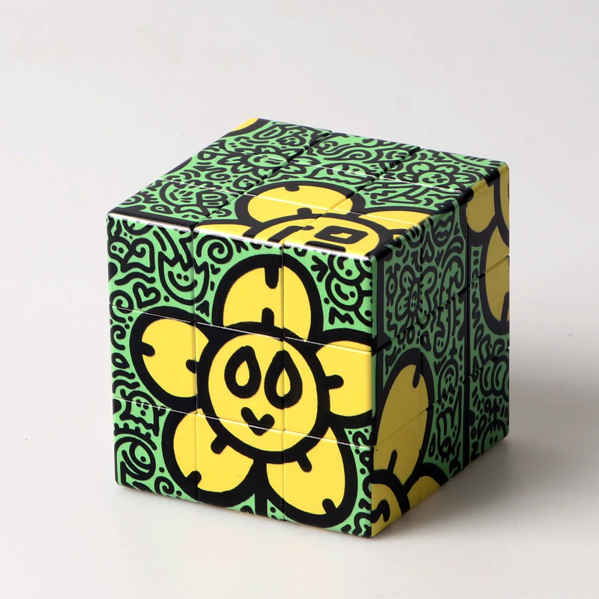 Magic Cube 3x3x3 Cartoon Alien dollar graffiti UV Fun Stress Relief Puzzle Professional Smooth Speed Game Children's Toys Gifts