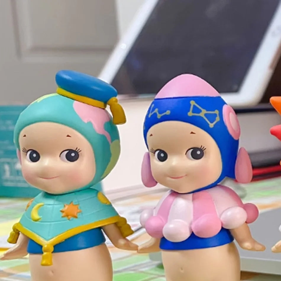 Space Adventure Series Blind Box 6 Kinds Collectible Figurines, Cute Mini Angel Dolls for Desktop Decor