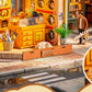 Rolife DIY Miniature House Kit Pet Store Dollhouse Wooden 3D Puzzle Model Building Kit with LED Light for Home Decor Suitable for Adults and Kids