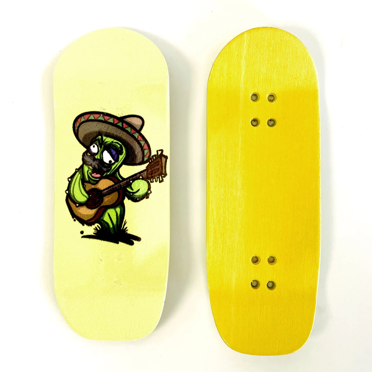 35mm Fingerboard Deck New Shape with Real Wear Graphic for Professional Finger Skateboard