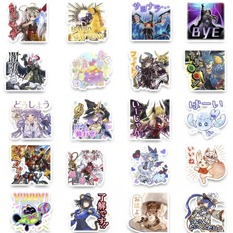40pcs Yu-Gi-Oh Small Card Secondary Sticker Creative Personality Decoration Notebook Bicycle Animation Peripheral DIY Sticker