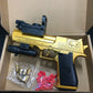WHContinuous Fire Toy Gun Desert Eagle Mechanical Pistol Shell Ejection Decompression Toy Empty Hanging Soft Bullet Toy Gun Gift