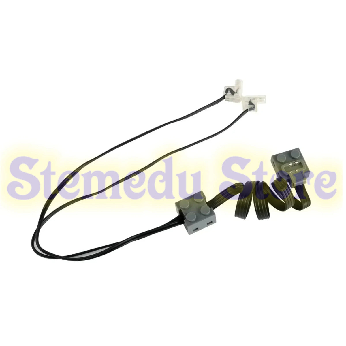 2PCS MOC Power Functions Parts LED Light Link Line Cable 8870 Switch 8869 Car Train Light Modification Compatible With Legoeds
