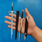22cm Elves Anduril Middle-earth Weapon Glamdring Aragorn Narthil Sword Metal Katana Samurai Sword Keychain Ornaments Gifts Toys