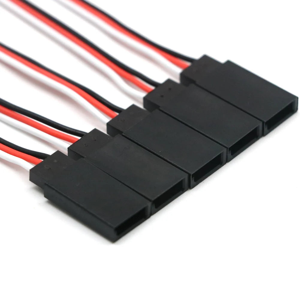 10pcs 100mm/150mm/200mm/300mm/500mm RC Servo Extension Cord Cable Wire Lead JR For Rc Helicopter Rc Drone