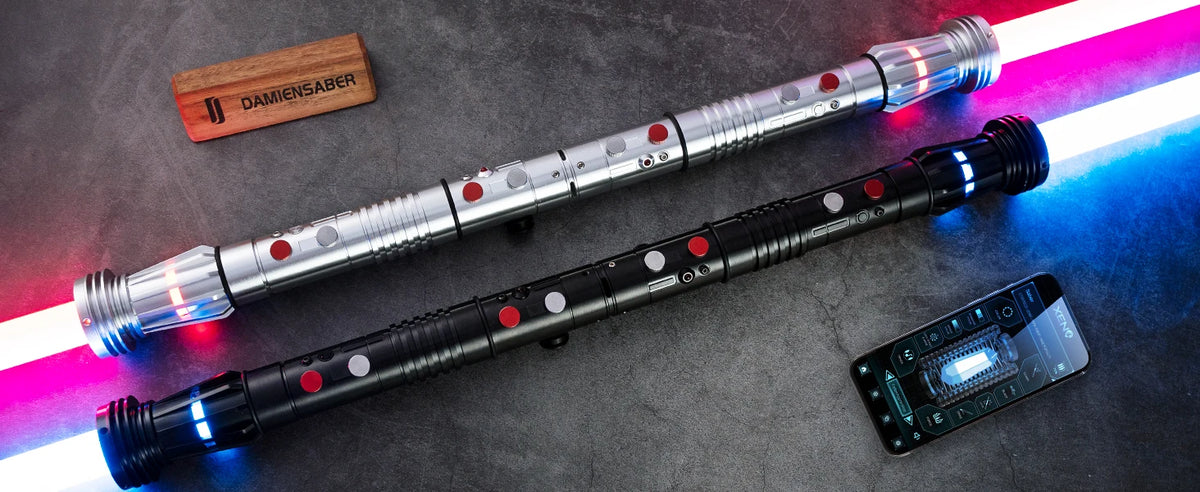 Maul Double Bladed Lightsaber Comes with 2 Handles and 2 Blades