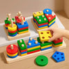 Montessori Wooden Building Blocks – Educational Color & Shape Toy