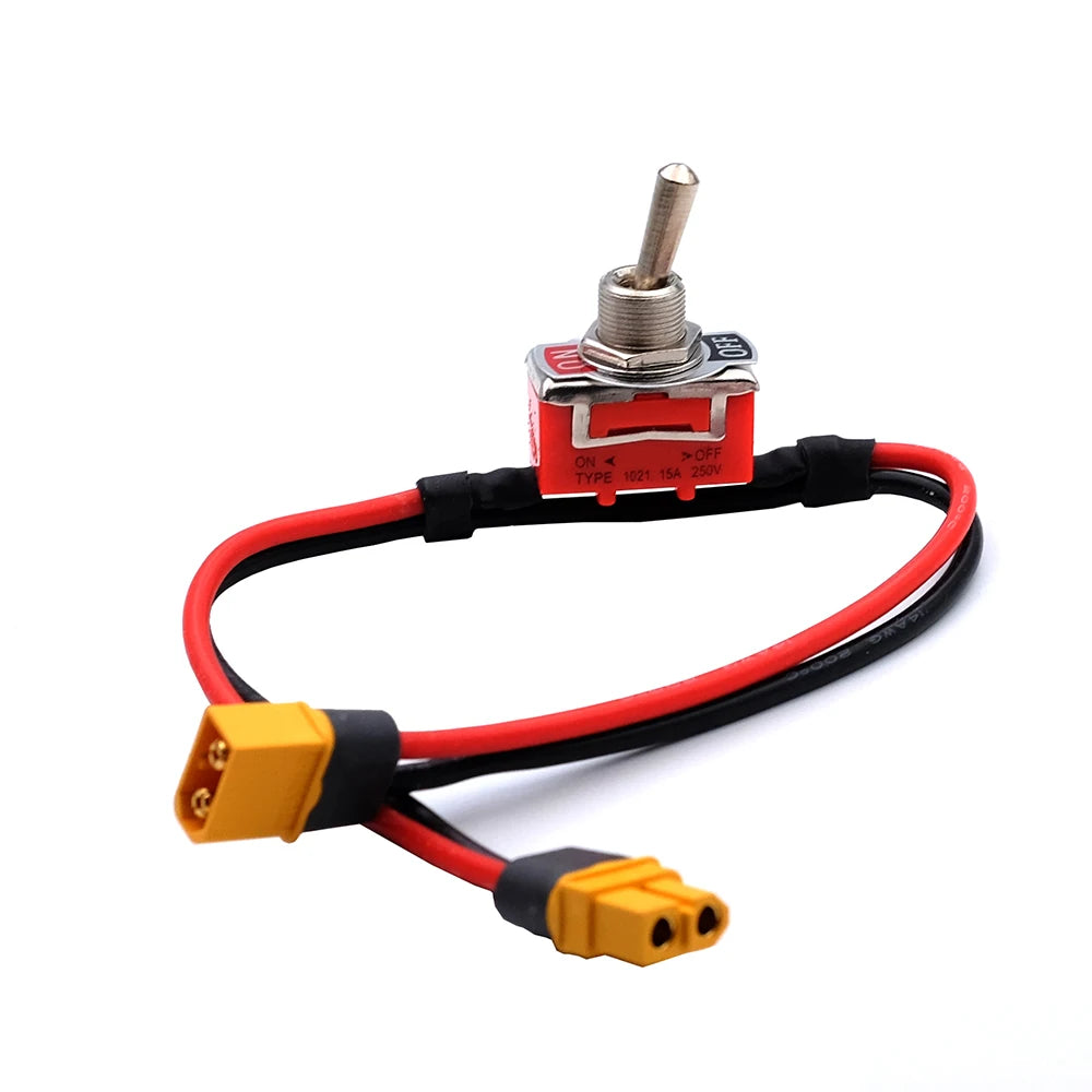 Large Current High Load Switch AMASS XT60 XT90 T-Plug Power ON-OFF Toggle 12/14AWG for eBike RC Airplane ESC Motor Connecting