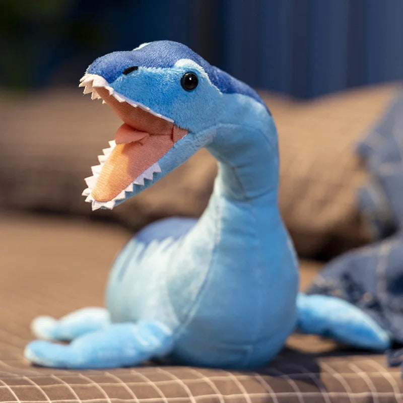 Legend Simulation Plesiosaurus Dinosaur Plush Toys Real Life Mosasaur Loch Ness Monster Stuffed Animal Dolls Boys Gift For Kids