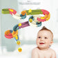 Baby Bath Toys Wall Bathtub Toy Assembling Slide Wind-Up Duck Slide Bathroom Shower Tracks Water Toys for Toddlers Kids Gifts