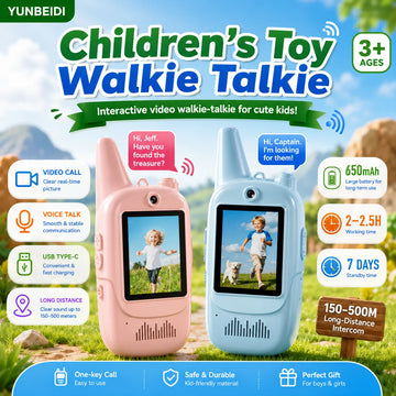 2PCS Children's Video Intercom USB Charging Indoor and Outdoor High Definition Intercom Children's Toys Birthday Gifts Ages 3-12