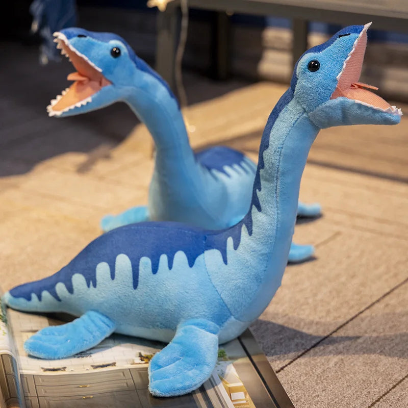 Legend Simulation Plesiosaurus Dinosaur Plush Toys Real Life Mosasaur Loch Ness Monster Stuffed Animal Dolls Boys Gift For Kids