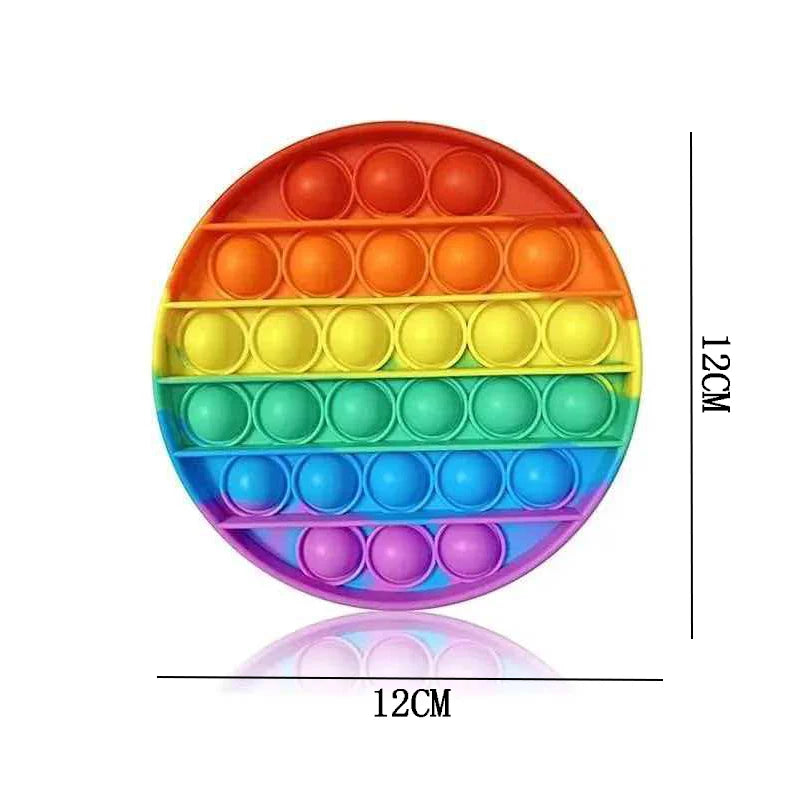 Fidget Push Bubble Silicone Sensory Stress Relief Toys ADHD Anxiety Kids Party Favors Stocking Stuffers Gifts Classroom Prizes