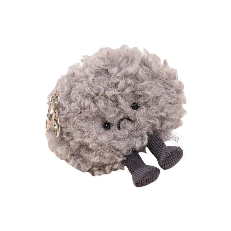 12cm Kawaii Dark Cloud Plush Keychain Cute Plush Toy Keyring Lovely Bag Pendant Backpack Hanging Decoration For  Gifts