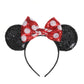 Mouse Ears Headhand for Girls Adults Cute Cartoon Party Cosplay Hair Accessories Sequin Bows Hairband Toys