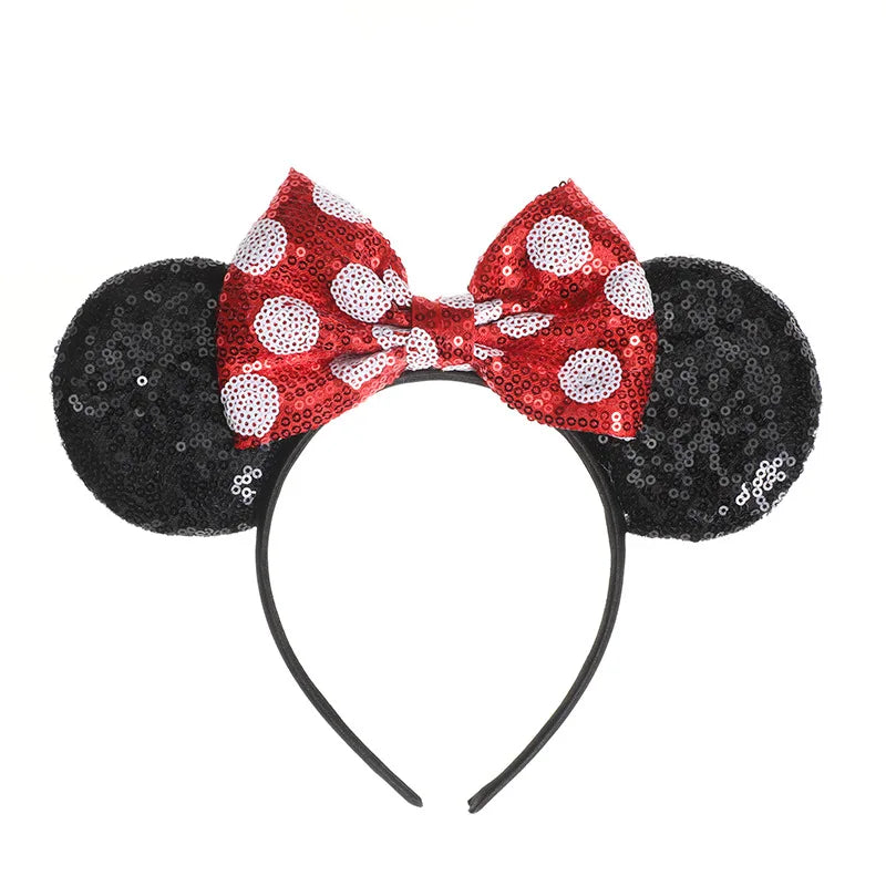 Mouse Ears Headhand for Girls Adults Cute Cartoon Party Cosplay Hair Accessories Sequin Bows Hairband Toys