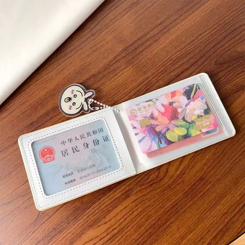 yiji Cute hachiware Usachi Driver's License Protective Cover Two-in-one Driver's License Leather Case Document  Card Holder