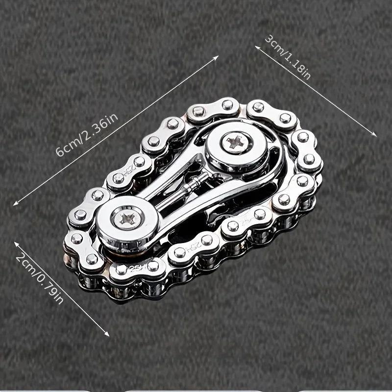 Chain Tooth Mechanical Flywheel Fidget Spinner Antistress Anxiety Metal Bike Chains Spinner EDC Toys for Children Adult Hand Toy