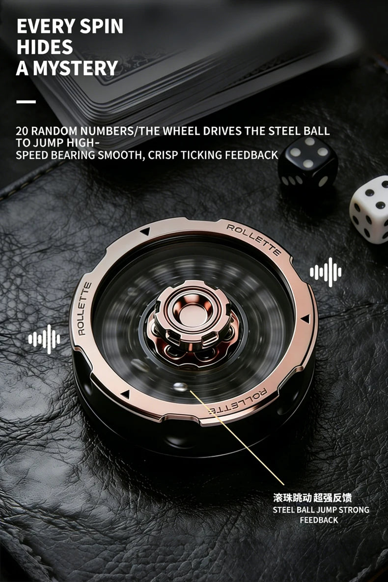 0 Sided D20 Lucky Rotating Wheel Fidget Toy Anti Stress Anxiety Relief EDC Hand Spinner Desk Gadget DND RPG Table Game Gift